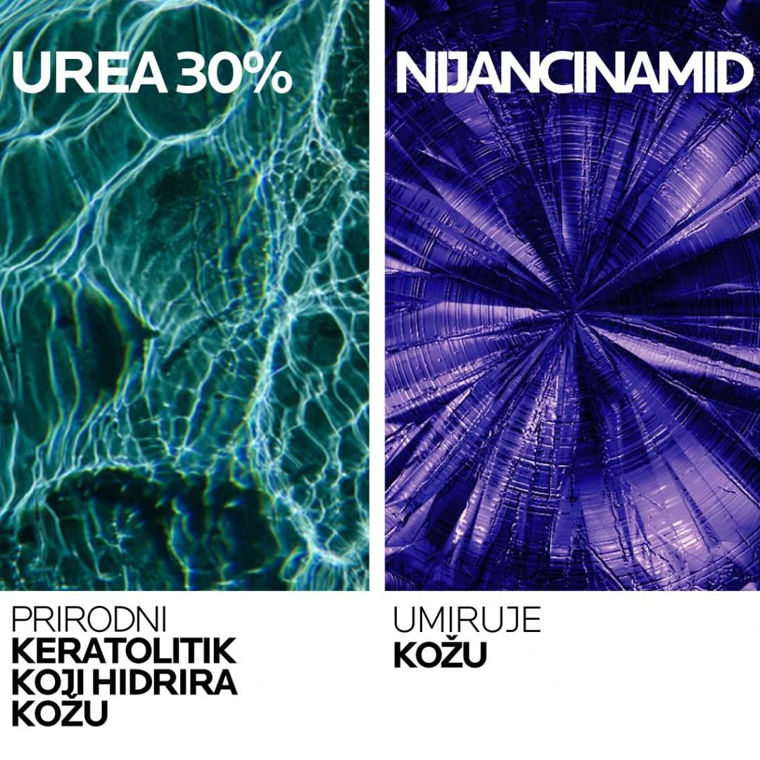 LRP LIPIKAR Gel Urea 30% 50 mL za Suvu i Grubu Kožu; Urea; Niacinamid