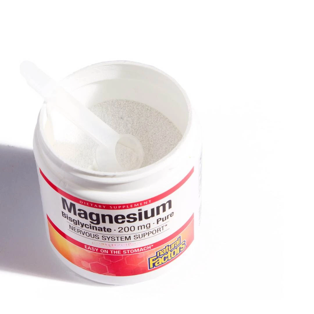 Natural Factors Magnesium Bisglycinate Pure 200 mg Magnezijum Bisglicinat Prašak 145 g