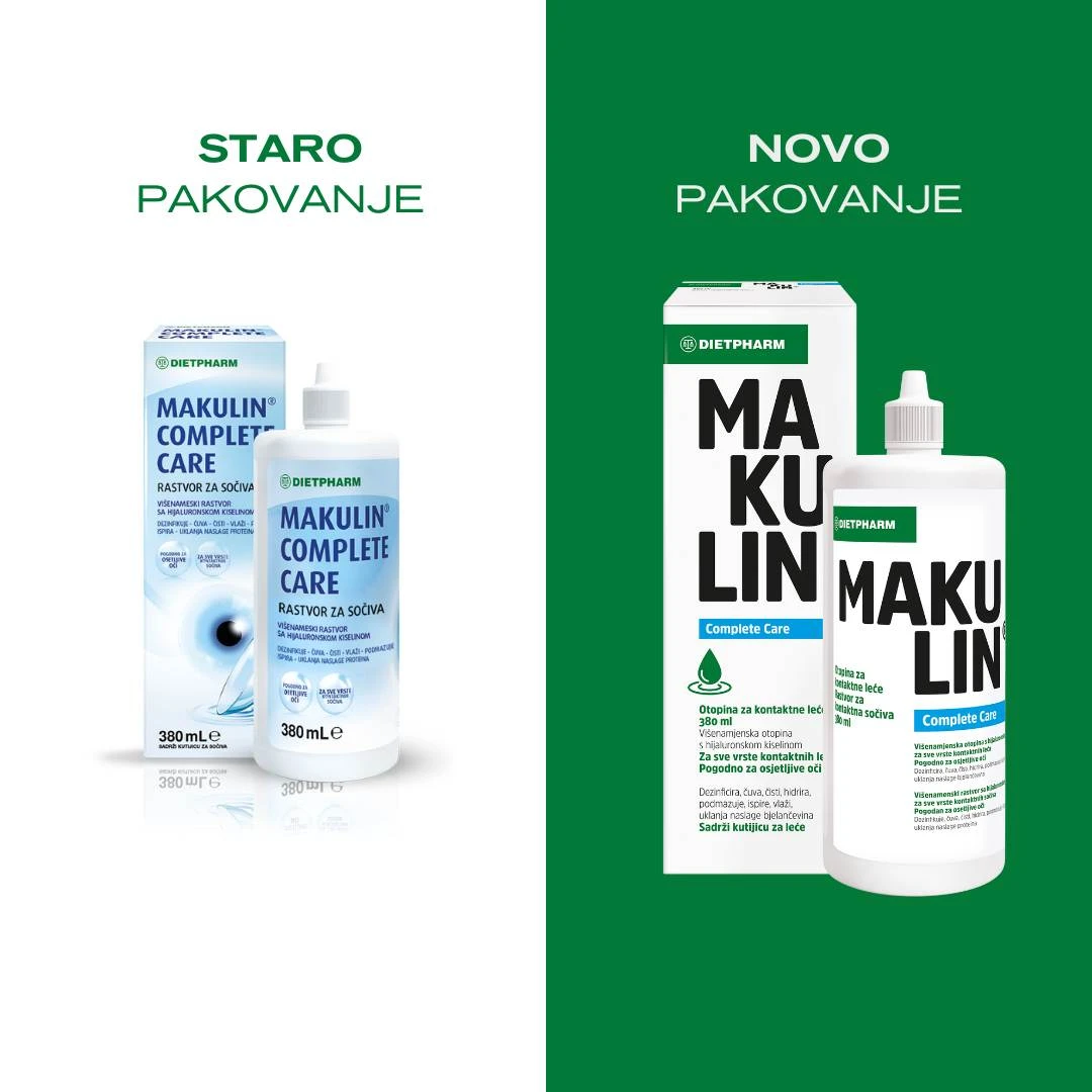 DIETPHARM MAKULIN® Complete Care Rastvor za Sočiva 380 mL