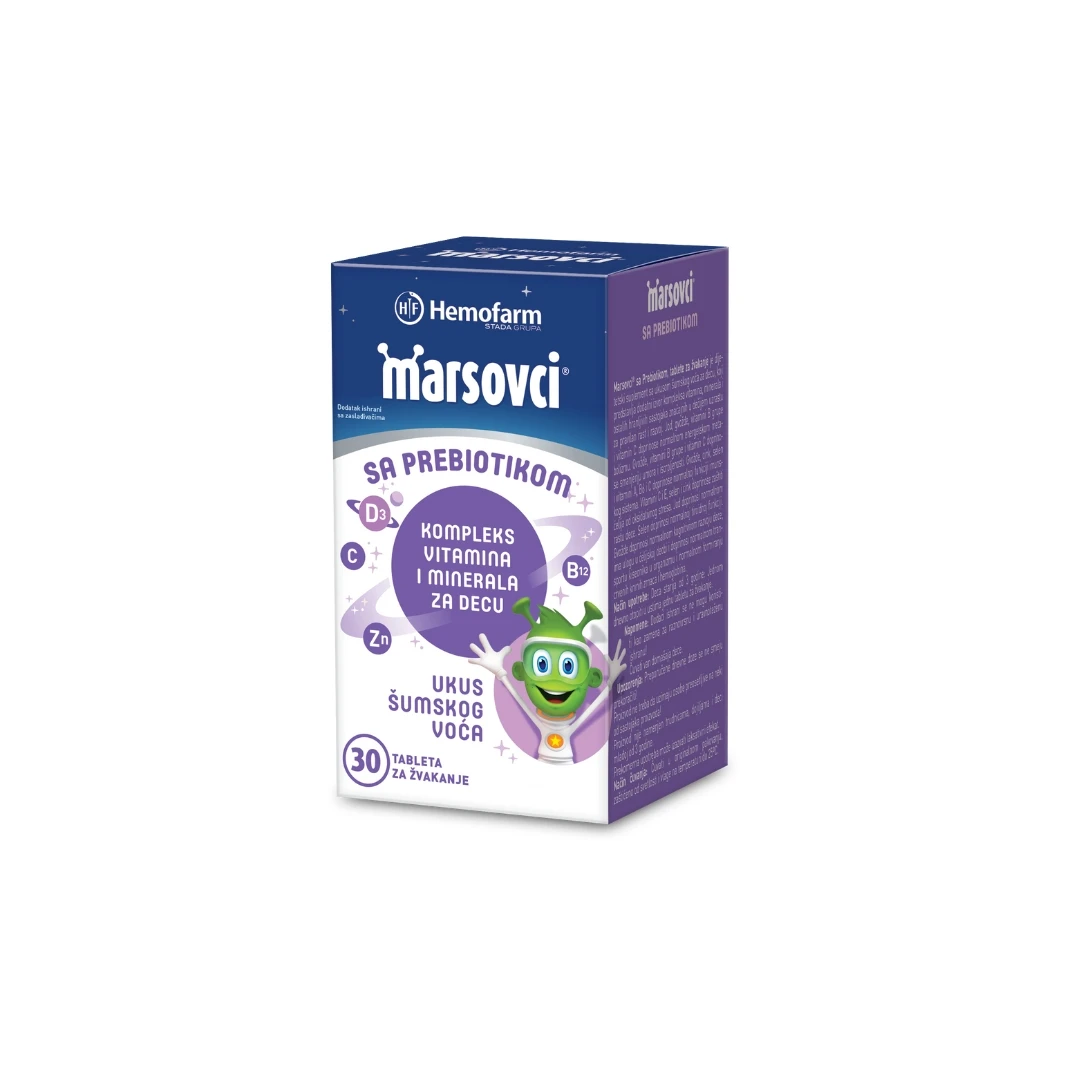 Hemofarm Marsovci® Vitamini sa Prebiotikom Inulin 30 Tableta za Žvakanje