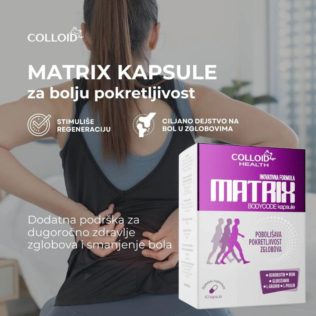 MATRIX Bodycode 40 Kapsula za Pokretljivost Zglobova; Glukozamin, MSM, Hondroitin