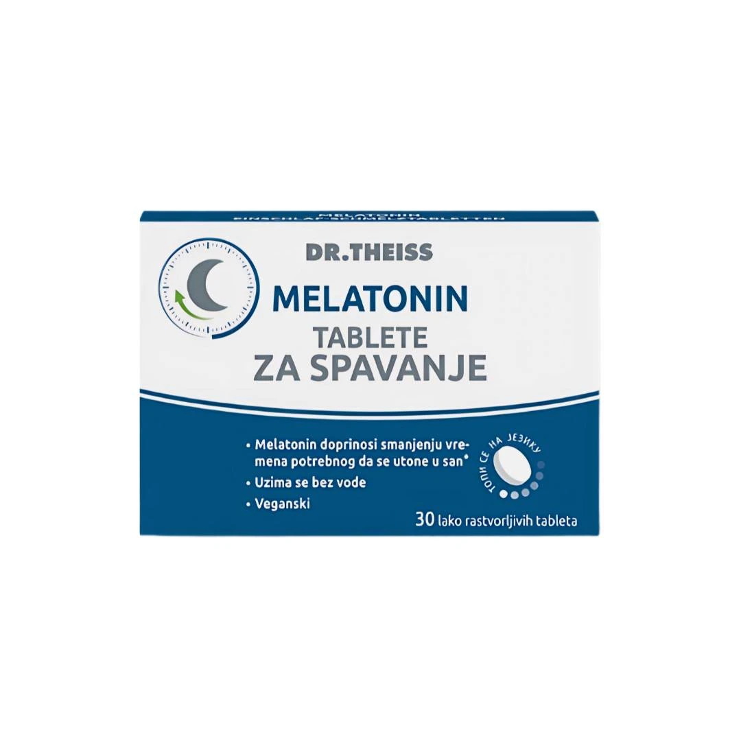 DR. THEISS MELATONIN 30 Tableta za Uspavljivanje i Protiv Nesanice-Insomnije