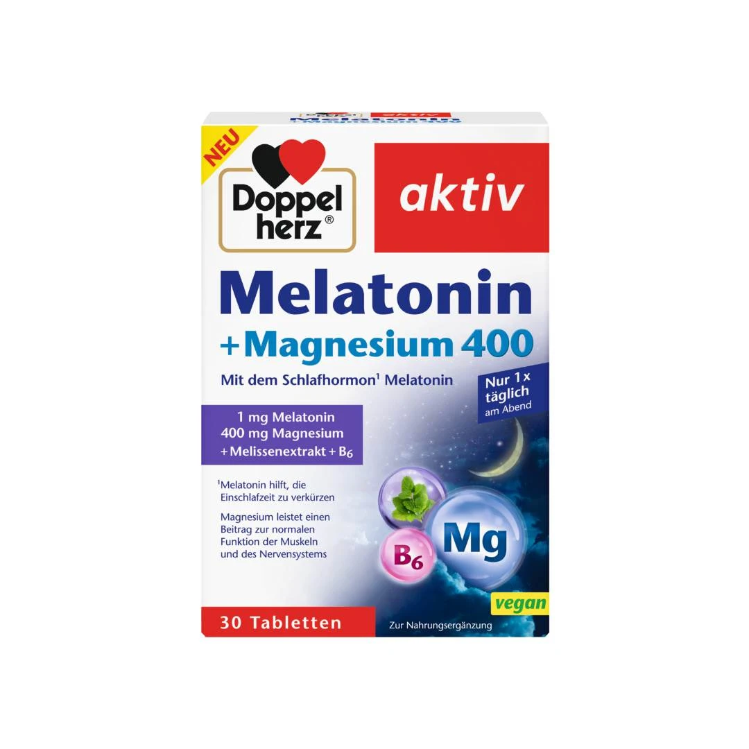 Doppelherz® Melatonin+Magnezijum 400 30 Tableta; Ekstrakt Matičnjaka i Vitamin B6