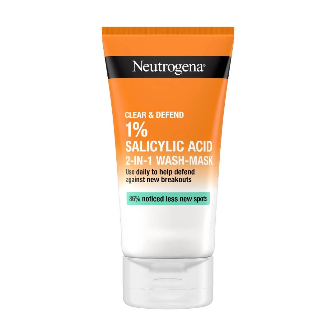 Neutrogena® Clear&Defend Gel i Maska 2u1 Visibly Clear za Čišćenje i Negu Lica 150 mL