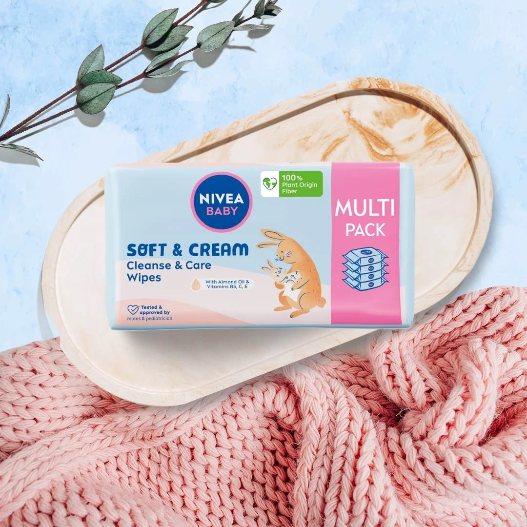 NIVEA Baby Soft & Care Vlažne Maramice za Bebe i Decu DUO PACK 4x57 Komada