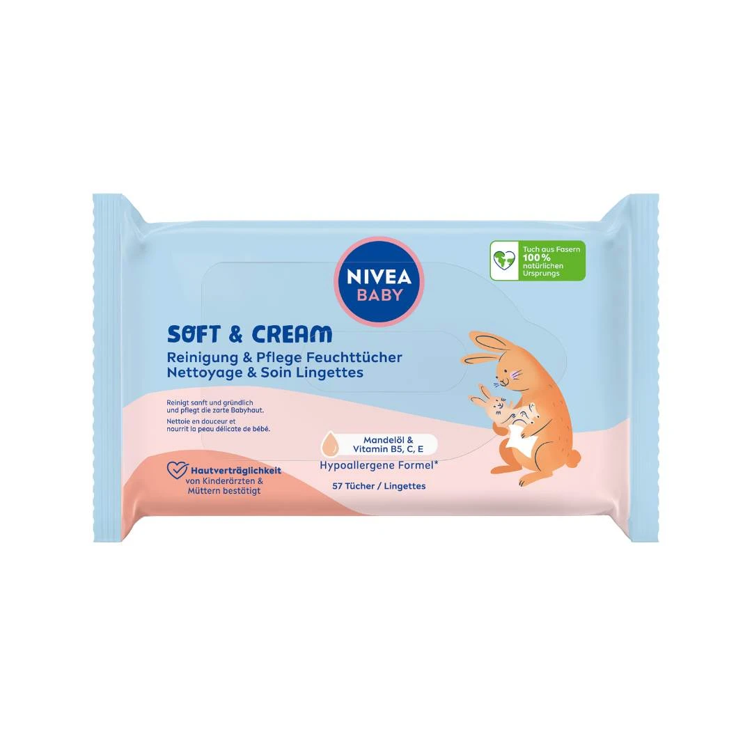 NIVEA Baby Soft & Care Vlažne Maramice za Bebe i Decu 63 Komada