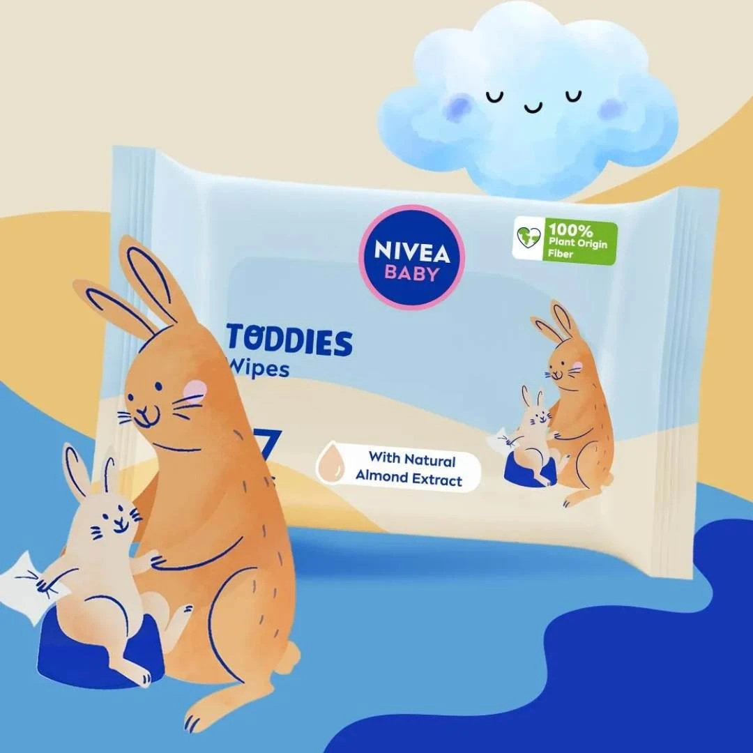 NIVEA Baby TODDIES Biorazgradive Vlažne Maramice 57 Komada