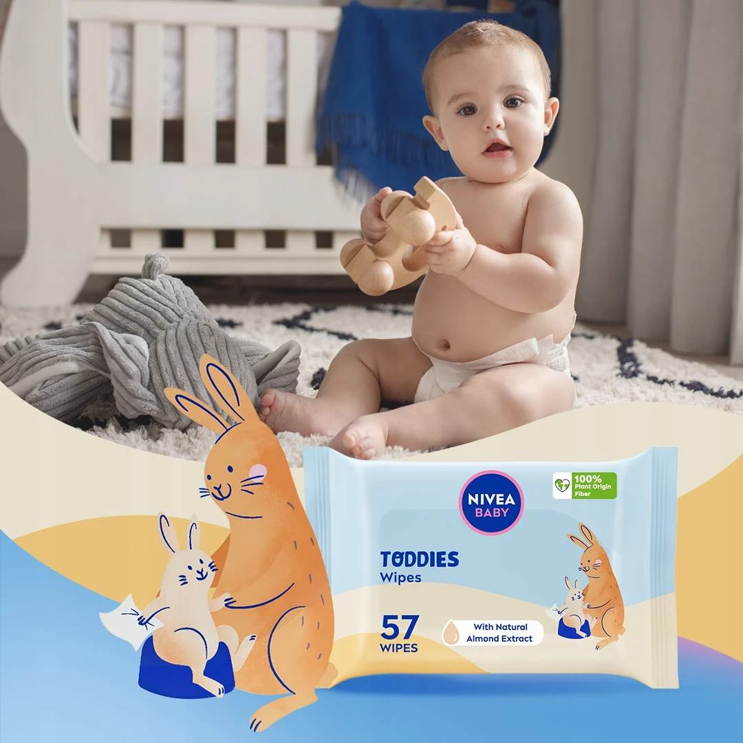 NIVEA Baby TODDIES Biorazgradive Vlažne Maramice 57 Komada