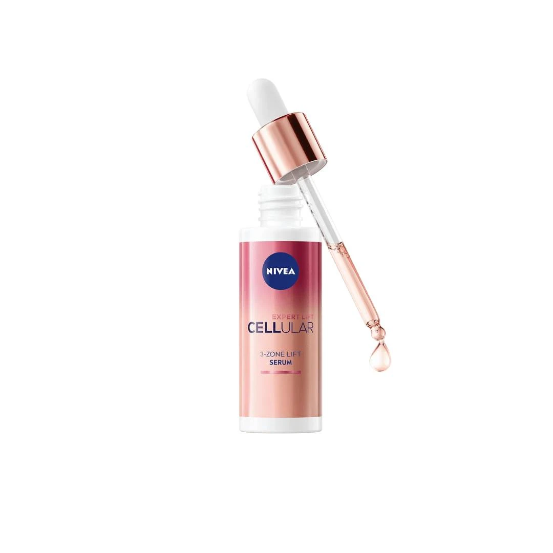 NIVEA Cellular Lift Expert 3-Zonski Serum sa Bakučiolom i Hijaluronskom Kiselinom 30 mL