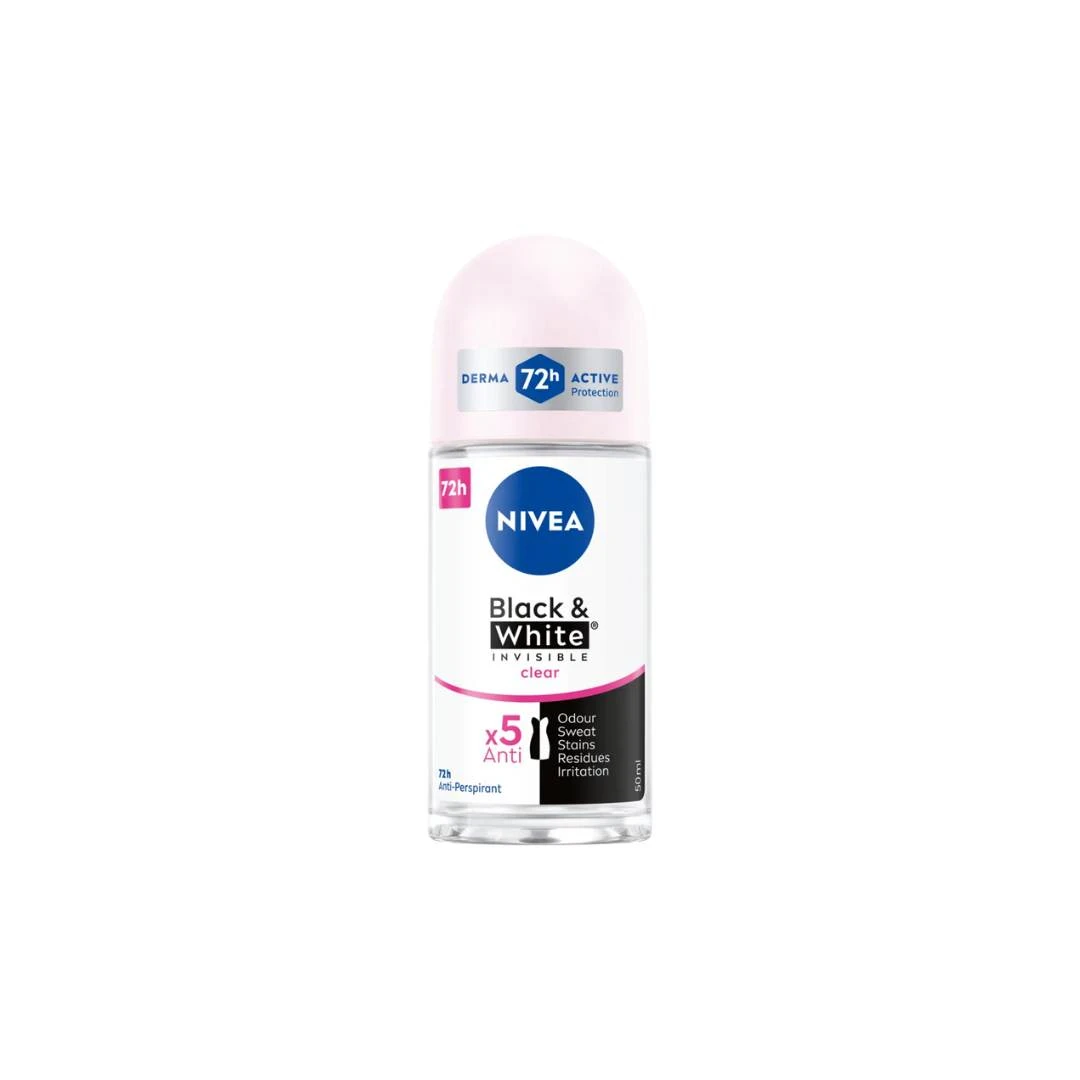 NIVEA Deo Roll On Black&White INVISIBLE Antiperspirant 50 mL