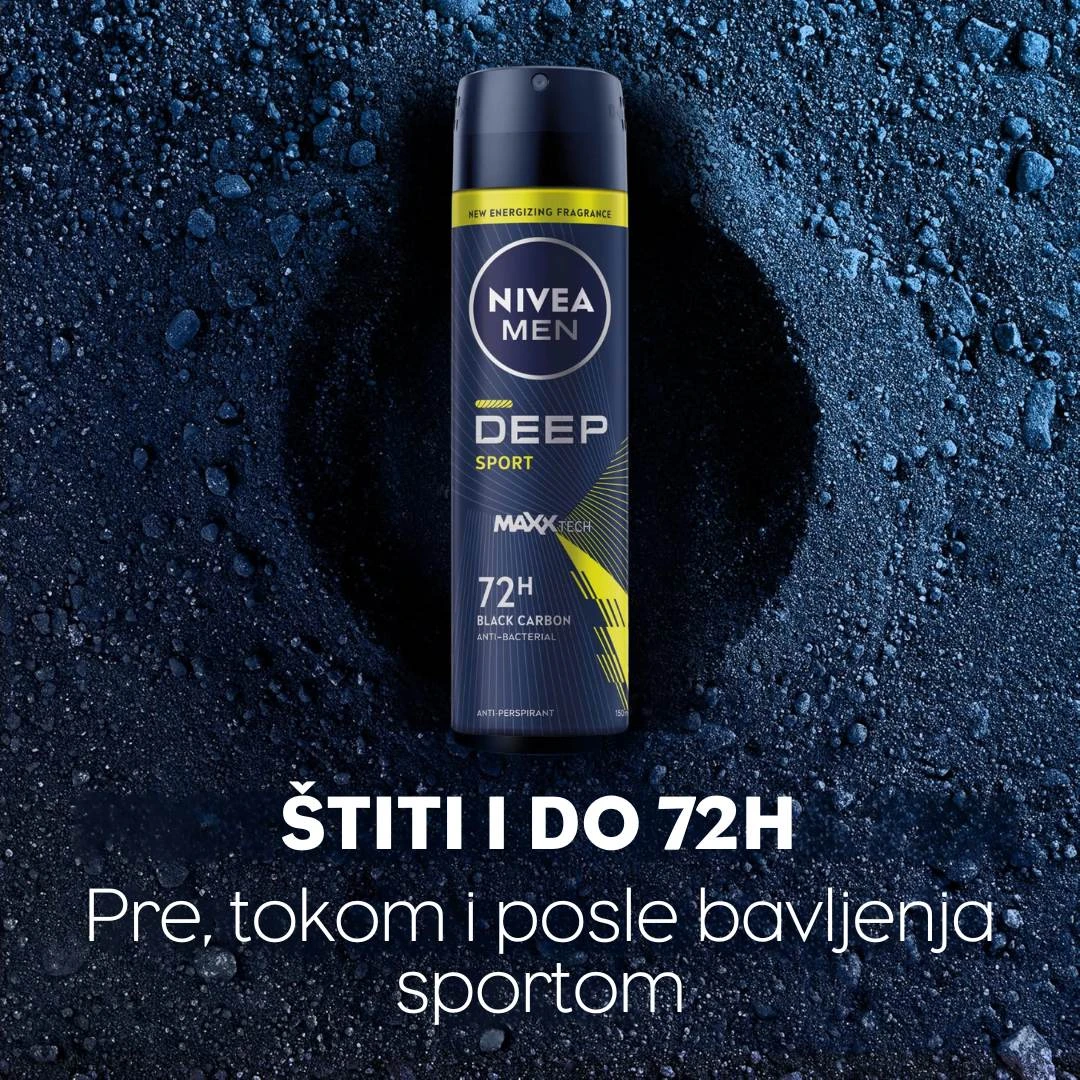 NIVEA MEN Deo Sprej Deep Sport Dezodorans 150 mL