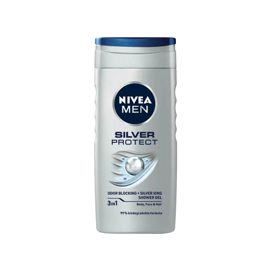 NIVEA Men Silver Protect Kupka sa Srebrom za Telo, Lice i Kosu 250 mL