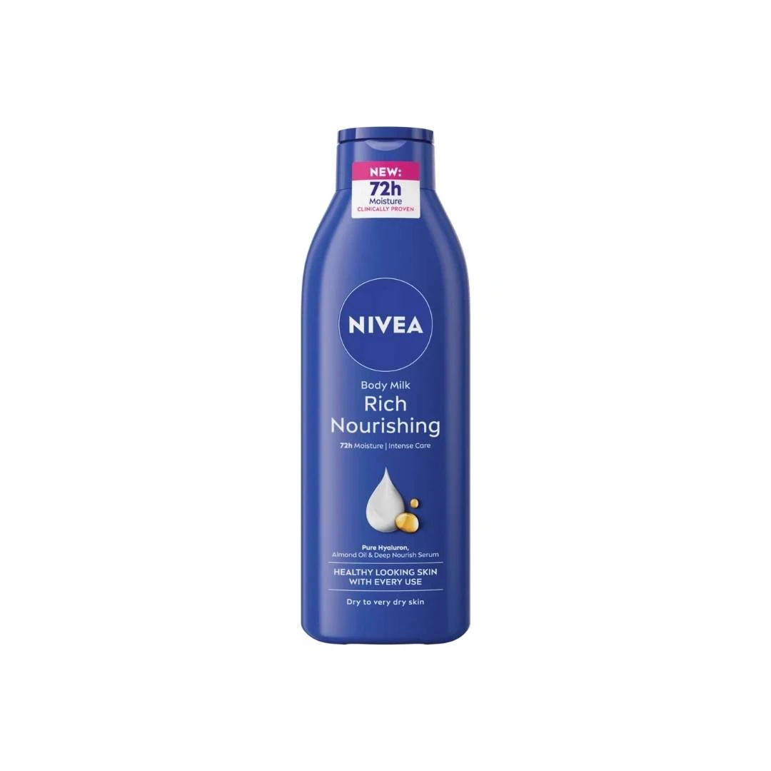 NIVEA Hranljivo Mleko za Negu Tela Rich Nourishing  za Intenzivnu Hidrataciju 250 mL