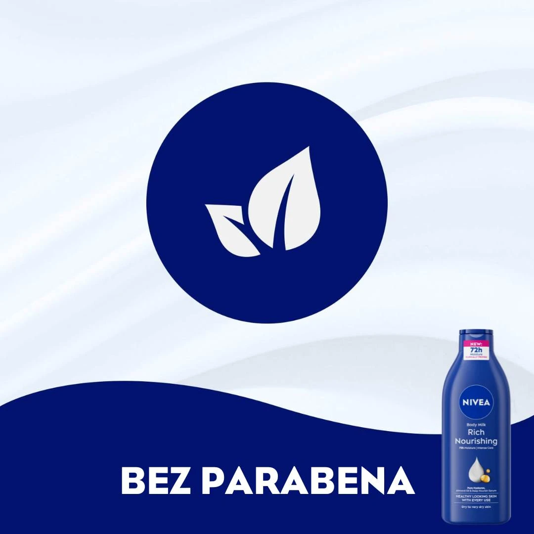 NIVEA Hranljivo Mleko za Negu Tela Rich Nourishing  za Intenzivnu Hidrataciju 250 mL