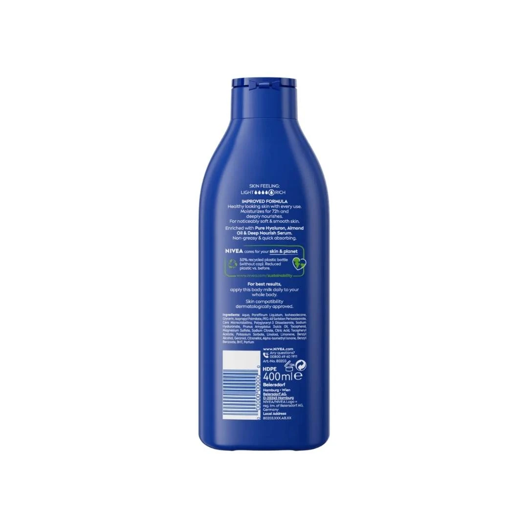 NIVEA Hranljivo Mleko za Negu Tela Rich Nourishing  za Intenzivnu Hidrataciju 400 mL