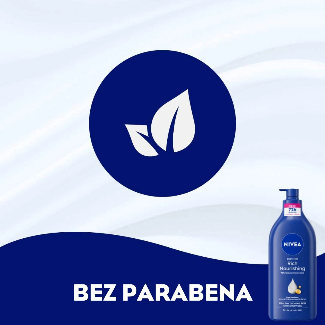 NIVEA Hranljivo Mleko za Negu Tela Rich Nourishing  za Intenzivnu Hidrataciju 625 mL