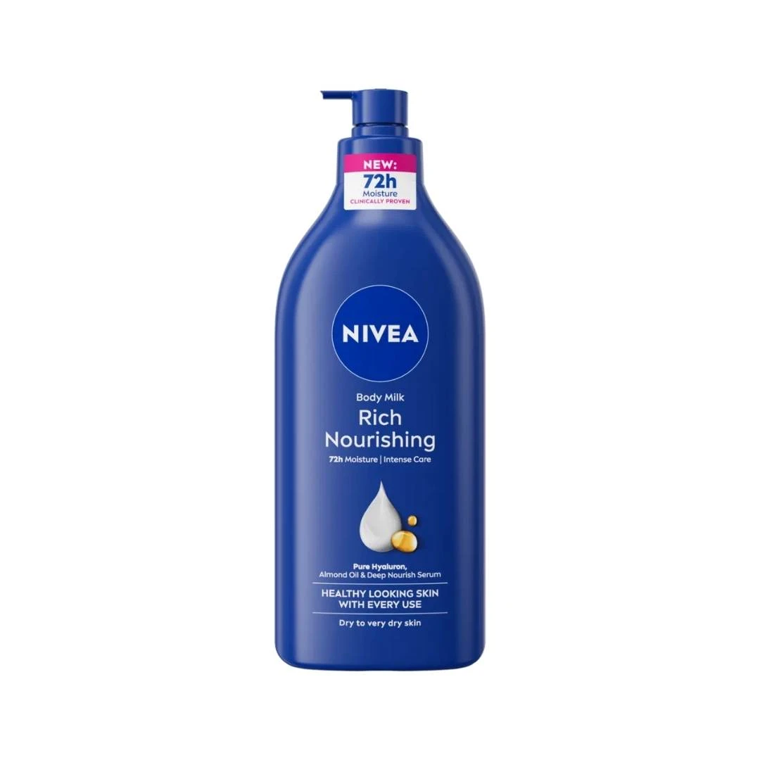 NIVEA Hranljivo Mleko za Negu Tela Rich Nourishing  za Intenzivnu Hidrataciju 625 mL