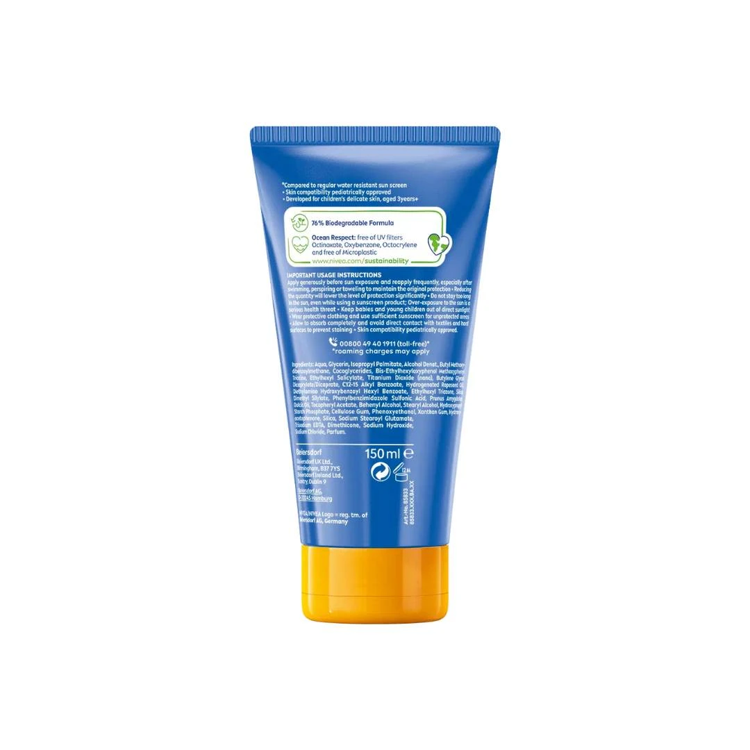 NIVEA SUN Losion za Zaštitu od Sunca KIDS ULTRA Protect&Play SPF50+ 150 mL; za Zaštitu Osetljive Dečje Kože od Sunca