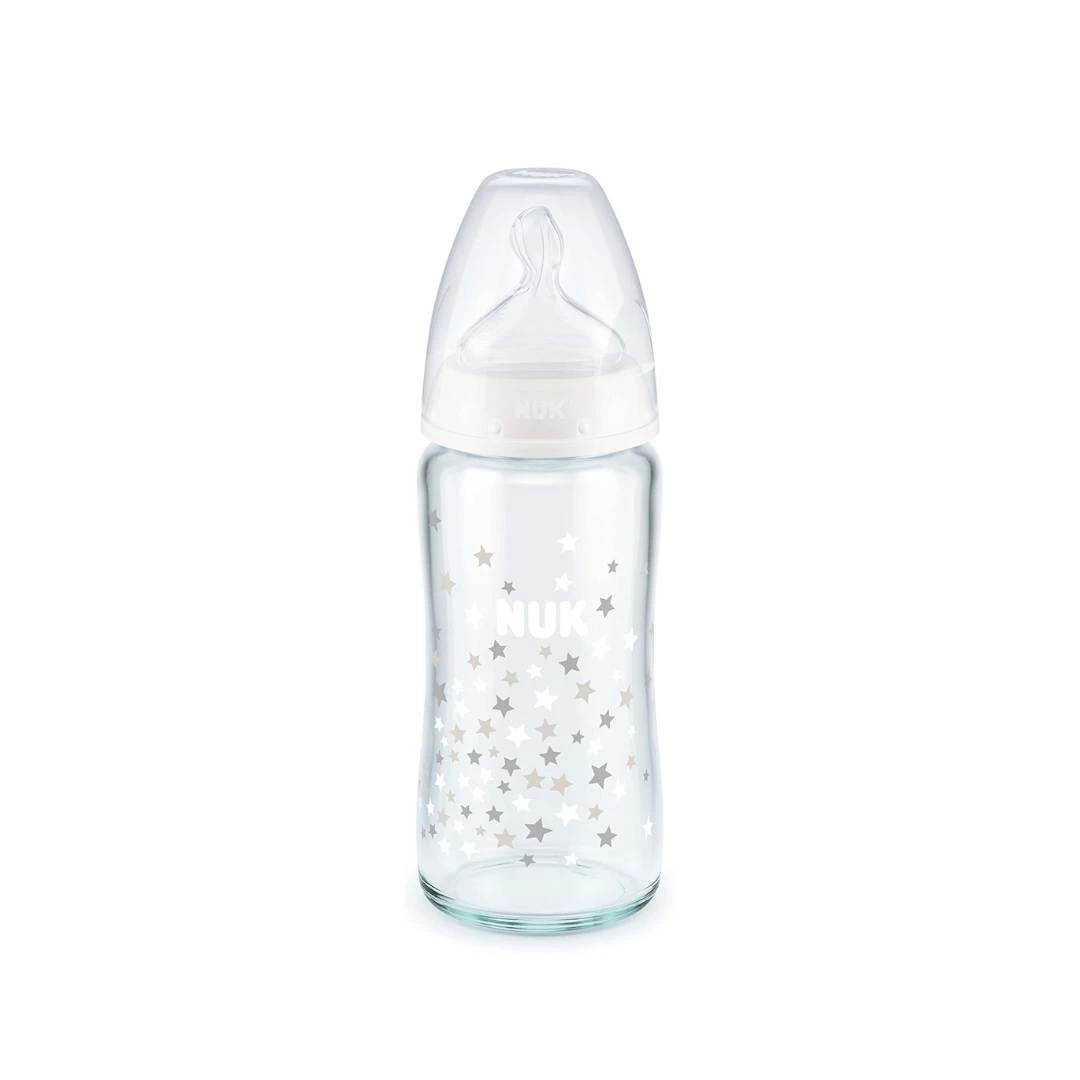 NUK® Flašica Staklena sa Indikatorom Temperature First Choice+ M, 0-6m, 240 mL