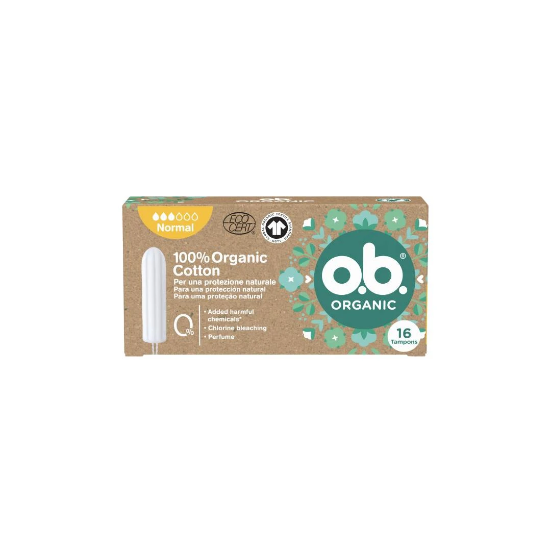 ob® Tamponi Organic NORMAL 16 Tampona za Srednje do Jače Krvarenje