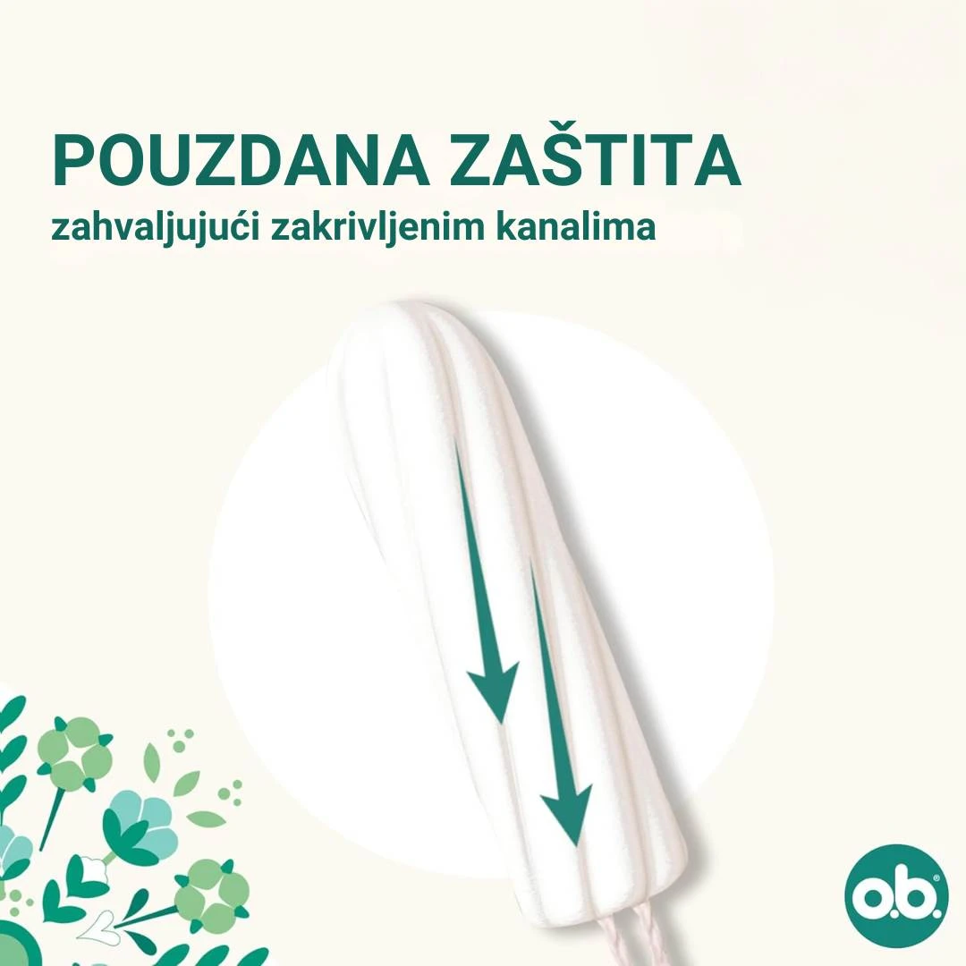 ob® Tamponi Organic NORMAL 16 Tampona za Srednje do Jače Krvarenje