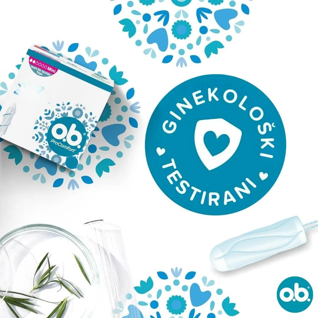 ob® Tamponi ProComfort MINI 16 Tampona za Blaže i Srednje Jake Menstruacije