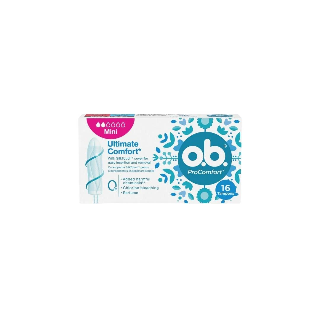 ob® Tamponi ProComfort MINI 16 Tampona za Blaže i Srednje Jake Menstruacije