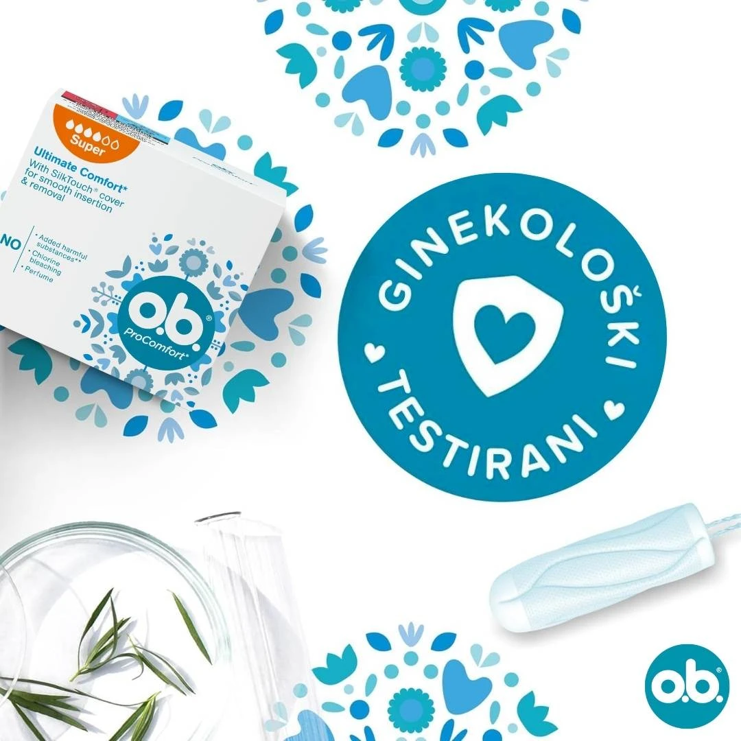 ob® Tamponi ProComfort SUPER 16 Tampona za Oblinije Menstruacije