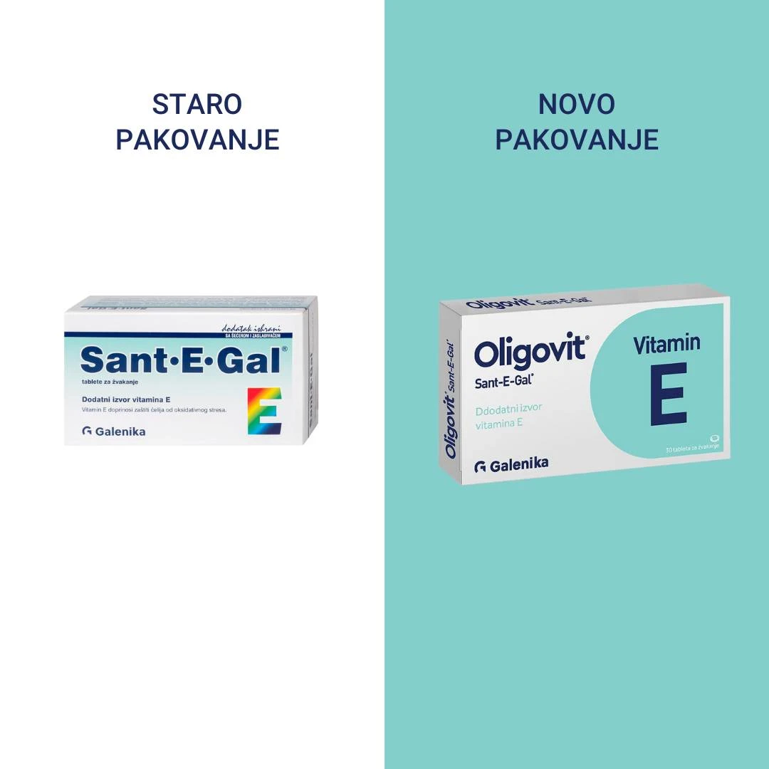 Galenika Oligovit® Sant E Gal® 30 Tabeta za Žvakanje