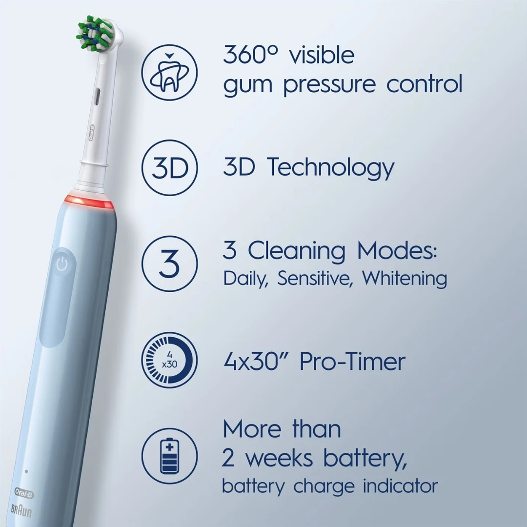 Oral-B® PRO 3 Električna Četkica za Zube Plava