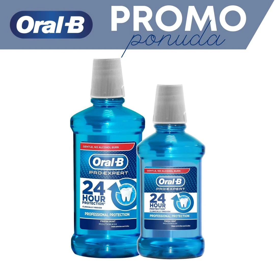 Oral-B® Tečnost za Ispiranje Usta Pro-Expert Professional 500 mL + 250 mL gratis