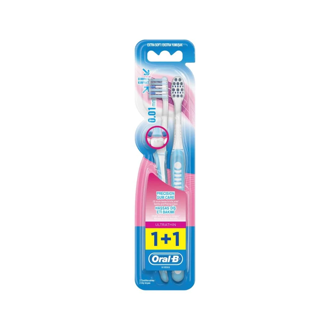 Oral-B® Ultrathin Precision Gum Care Četkica za Zube za Negu Desni 1 + 1 Gratis 