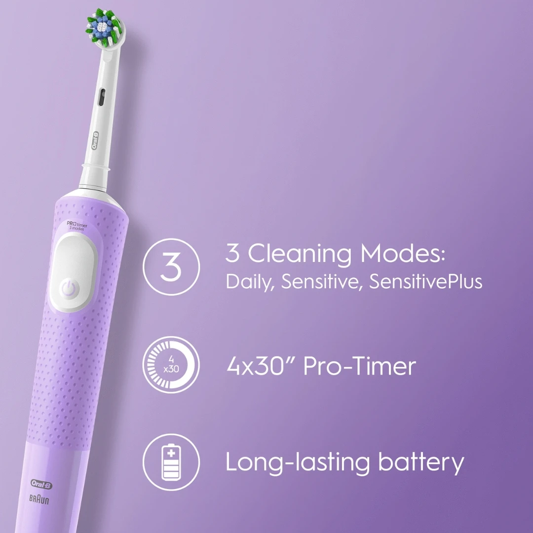 Oral-B® VITALITY PRO Električna Četkica za Zube Poklon Set i Držač od Bambusa za Mobilni Telefon 