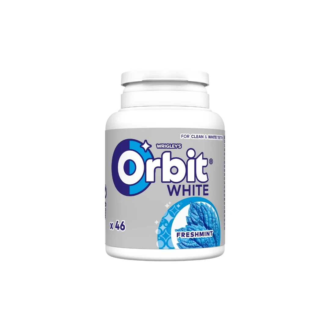 Orbit® Žvake WHITE FRESHMINT sa Ukusom Mente Bočica 46 Žvaka