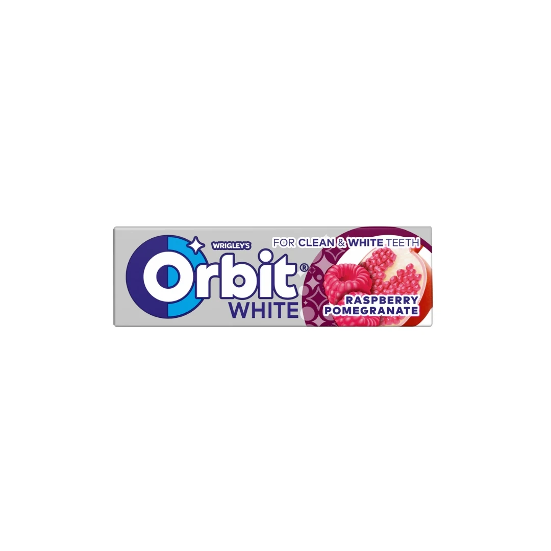 Orbit® Žvake WHITE Raspberry Pomegranate Borovnica i Nar 10 Žvaka