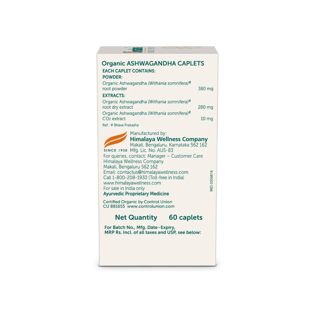 Himalaya® Organska Ashvagandha 380 mg 60 Kapsula; Ašvaganda