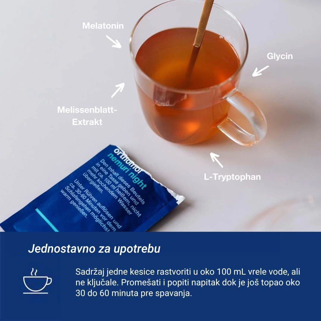 Orthomol Nemuri Night Melatonin Granule 30 Kesica protiv Napetosti i Nesanice