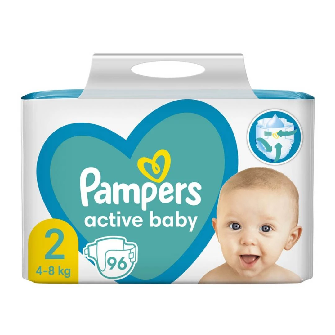 Pampers® ACTIVE BABY 2 Pelene Mini 96 Komada; za Bebe od 4 do 8 kg