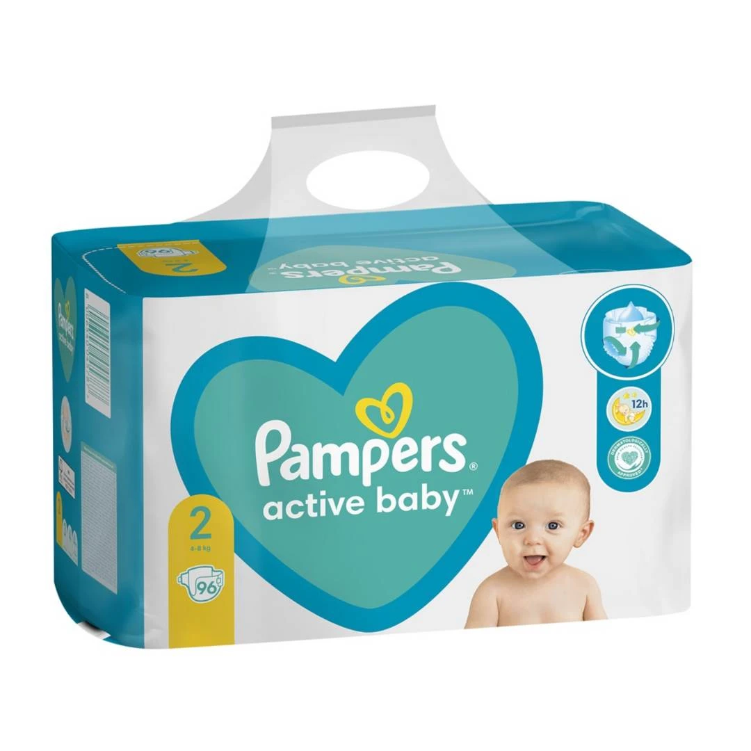 Pampers® ACTIVE BABY 2 Pelene Mini 96 Komada; za Bebe od 4 do 8 kg