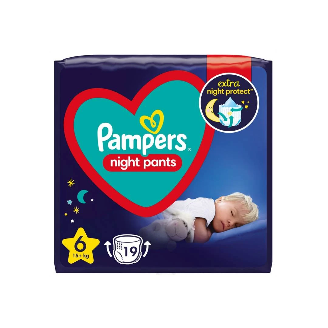 Pampers® PANTS Night 6 Noćne Gaćice +15 kg 19 Komada