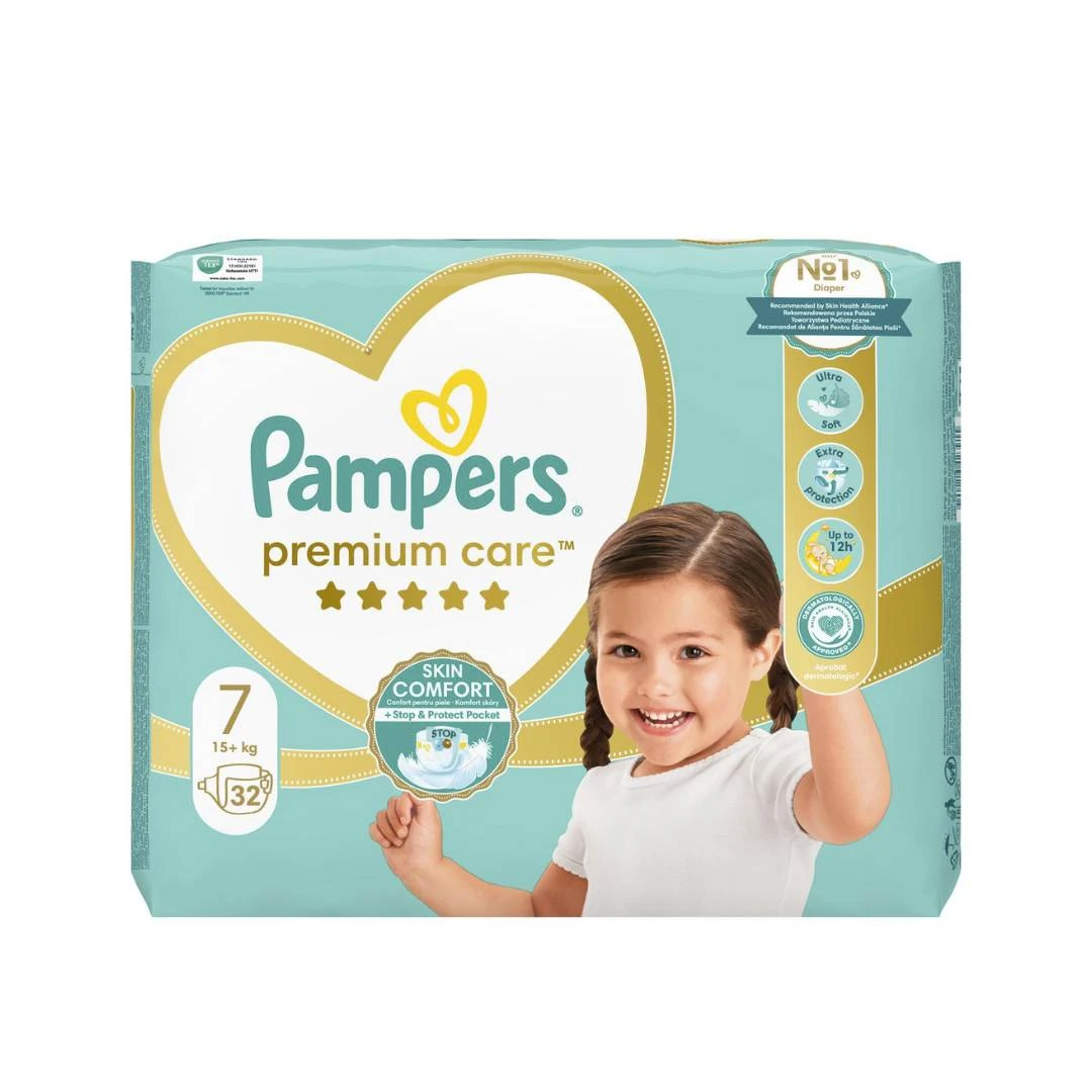 Pampers PREMIUM Care 7 Pelene 32 Pelena za preko 15 Kilograma