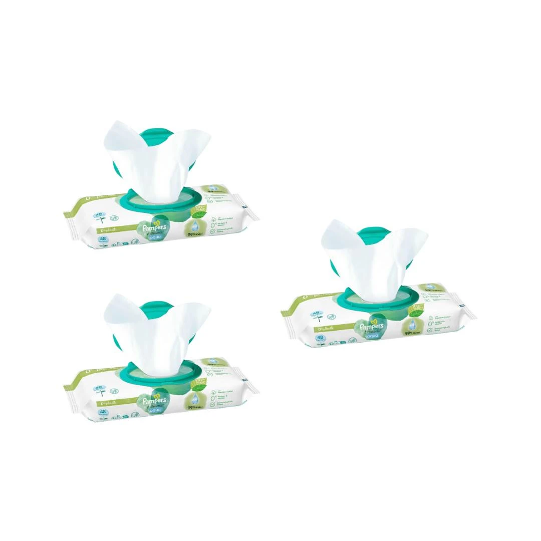 Pampers® Vlažne Maramice Harmonie Aqua Pure 3x48