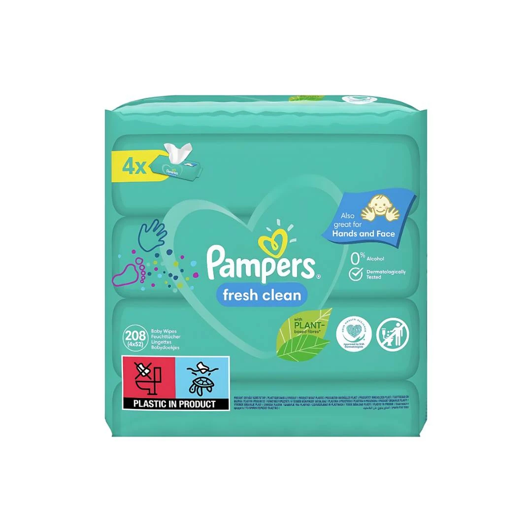 Pampers® Vlažne Maramice Fresh Clean 4x52 PROMO PAKOVANJE