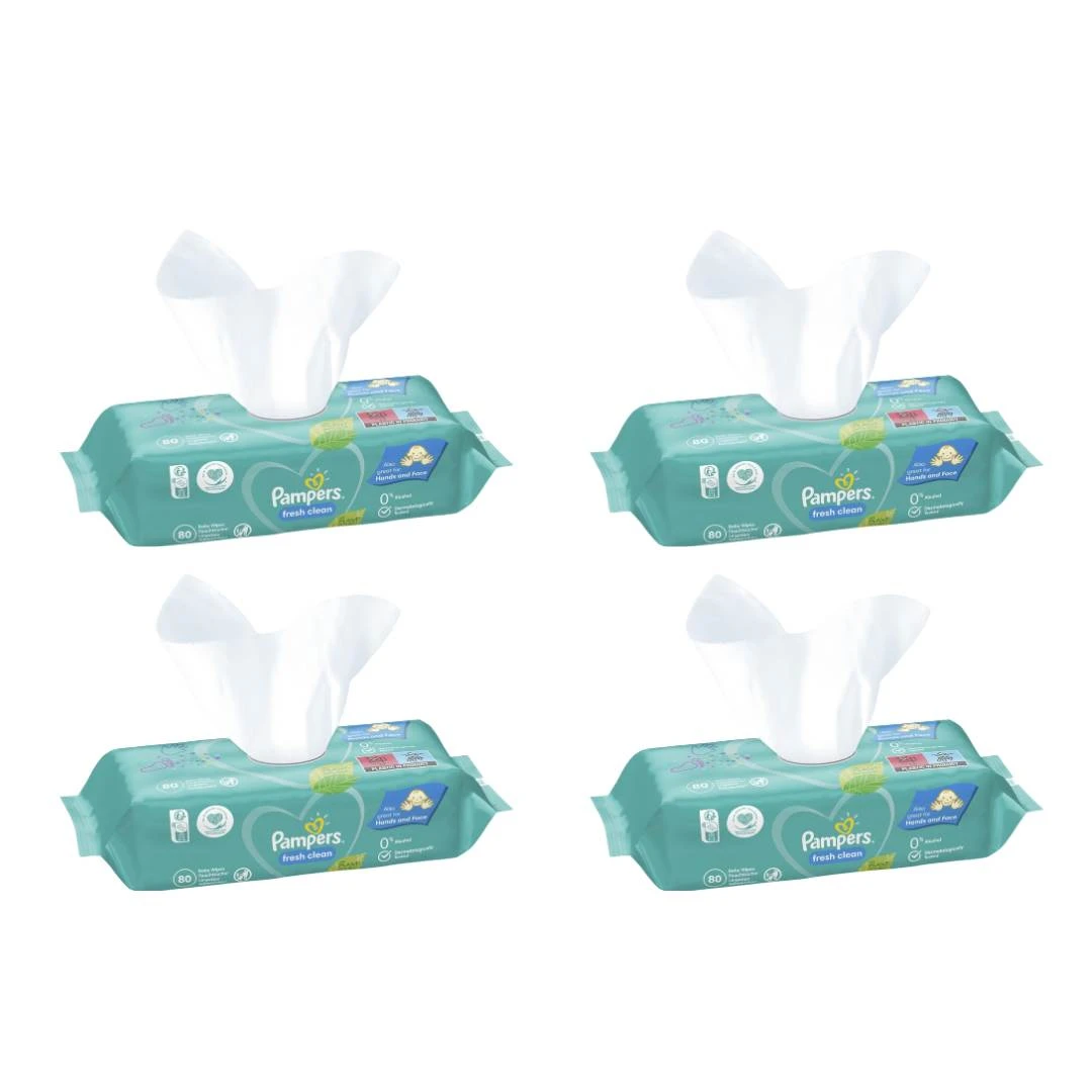 Pampers® Vlažne Maramice Fresh Clean 4x80 PROMO PAKOVANJE