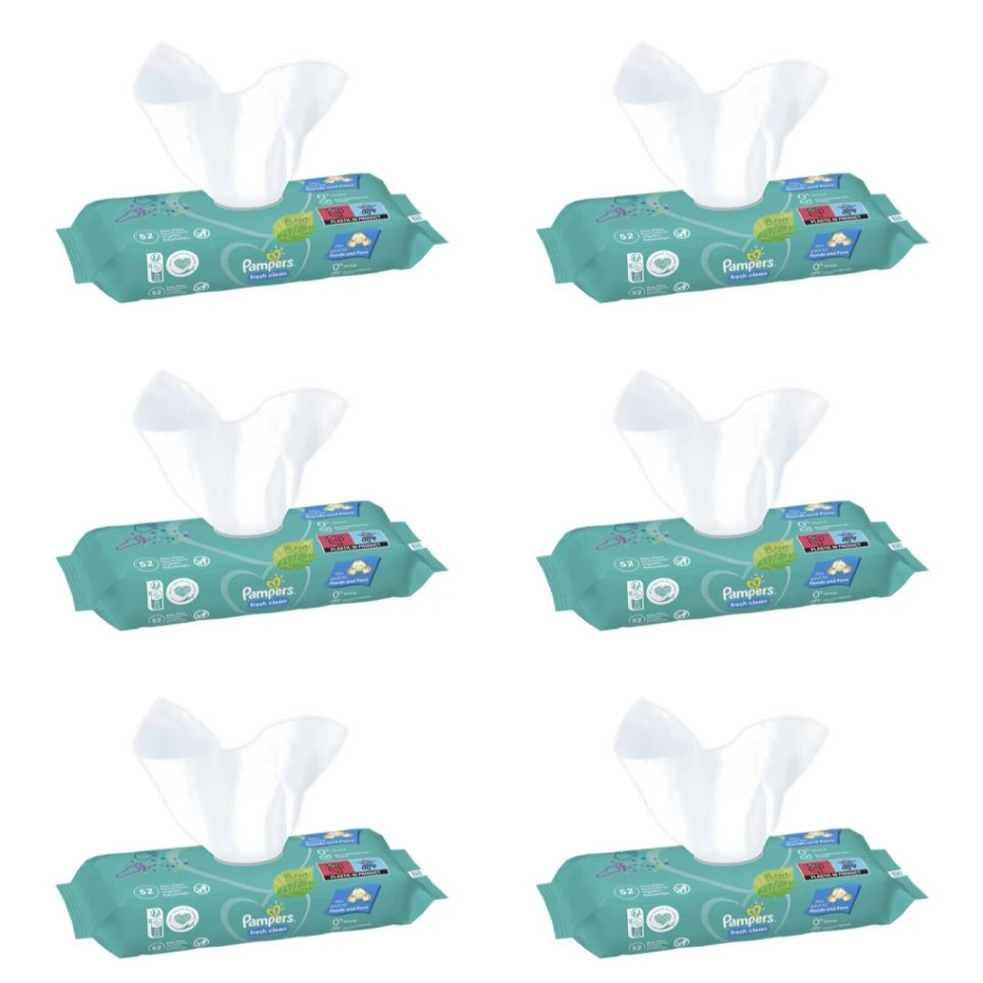 Pampers® Vlažne Maramice Fresh Clean 6x52 PROMO PAKOVANJE