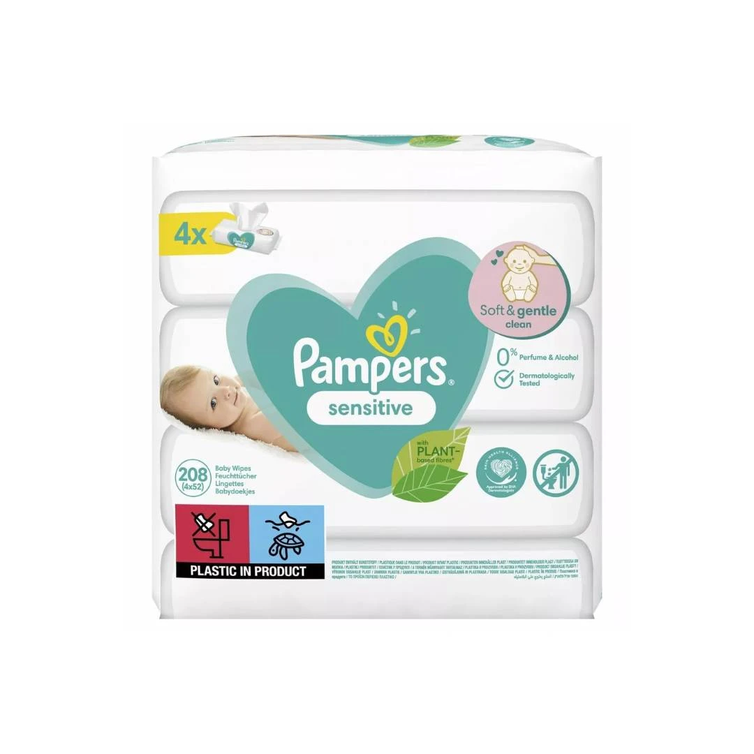 Pampers® Vlažne Maramice Sensitive 4x52 PROMO PAKOVANJE