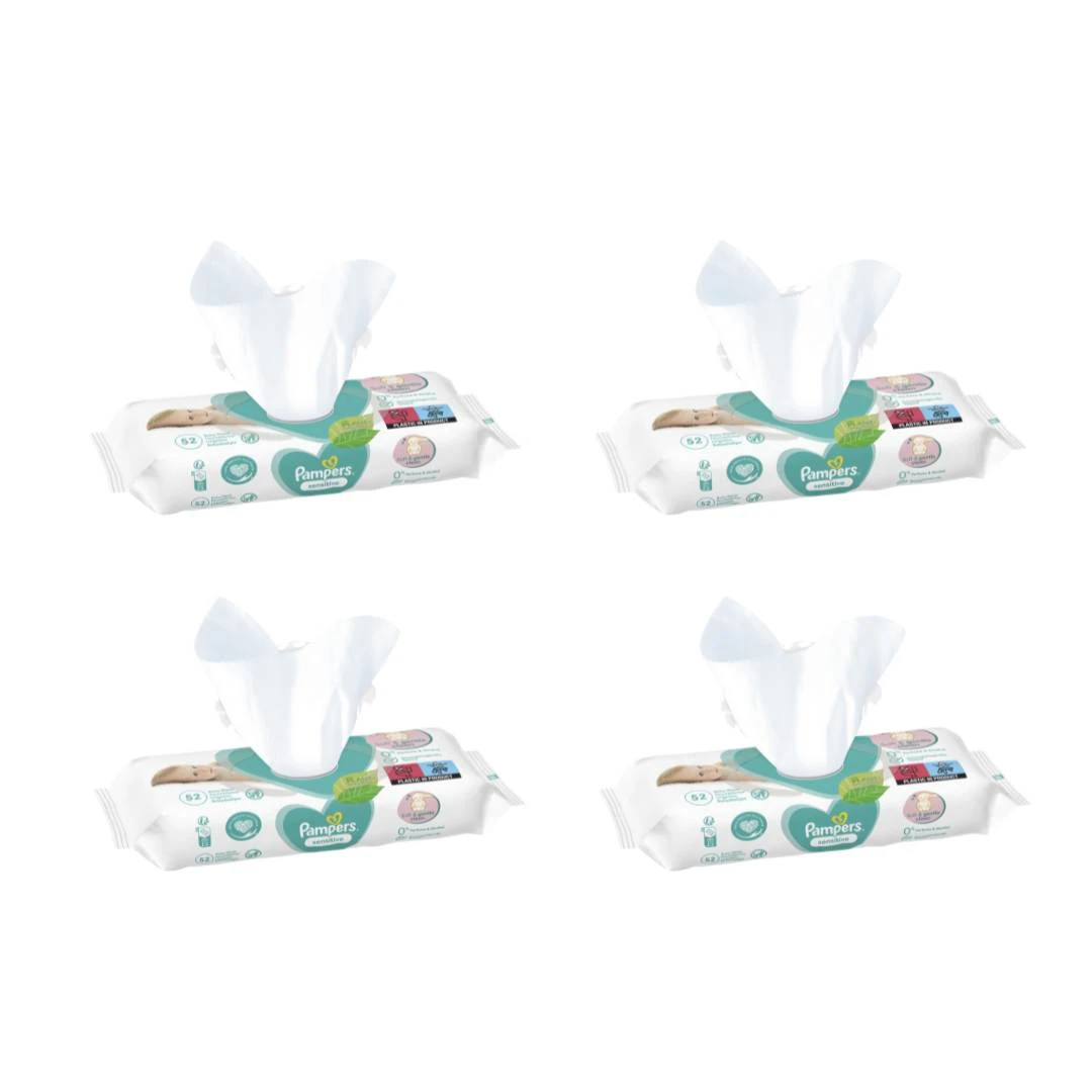 Pampers® Vlažne Maramice Sensitive 4x52 PROMO PAKOVANJE