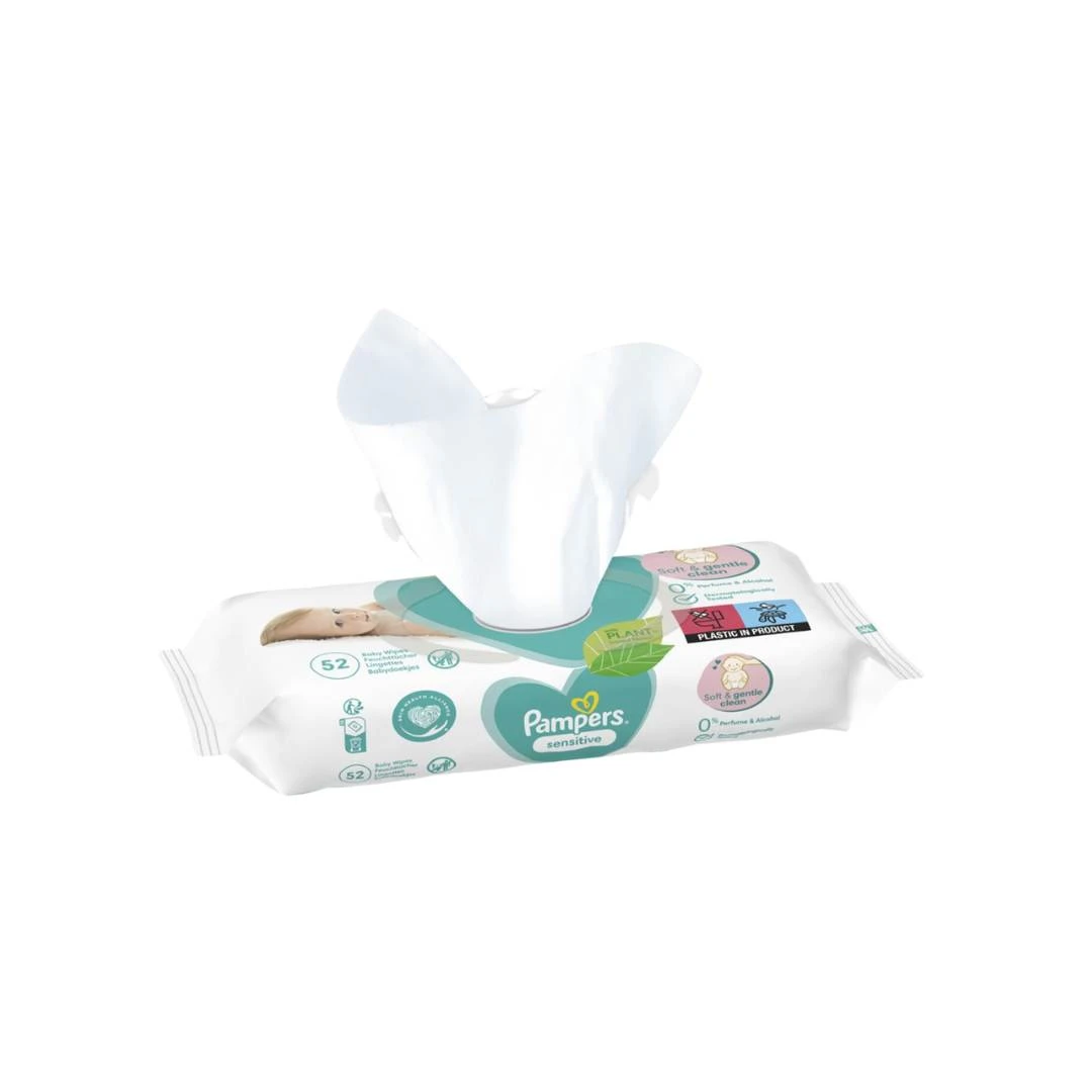 Pampers Vlažne Maramice Sensitive 52