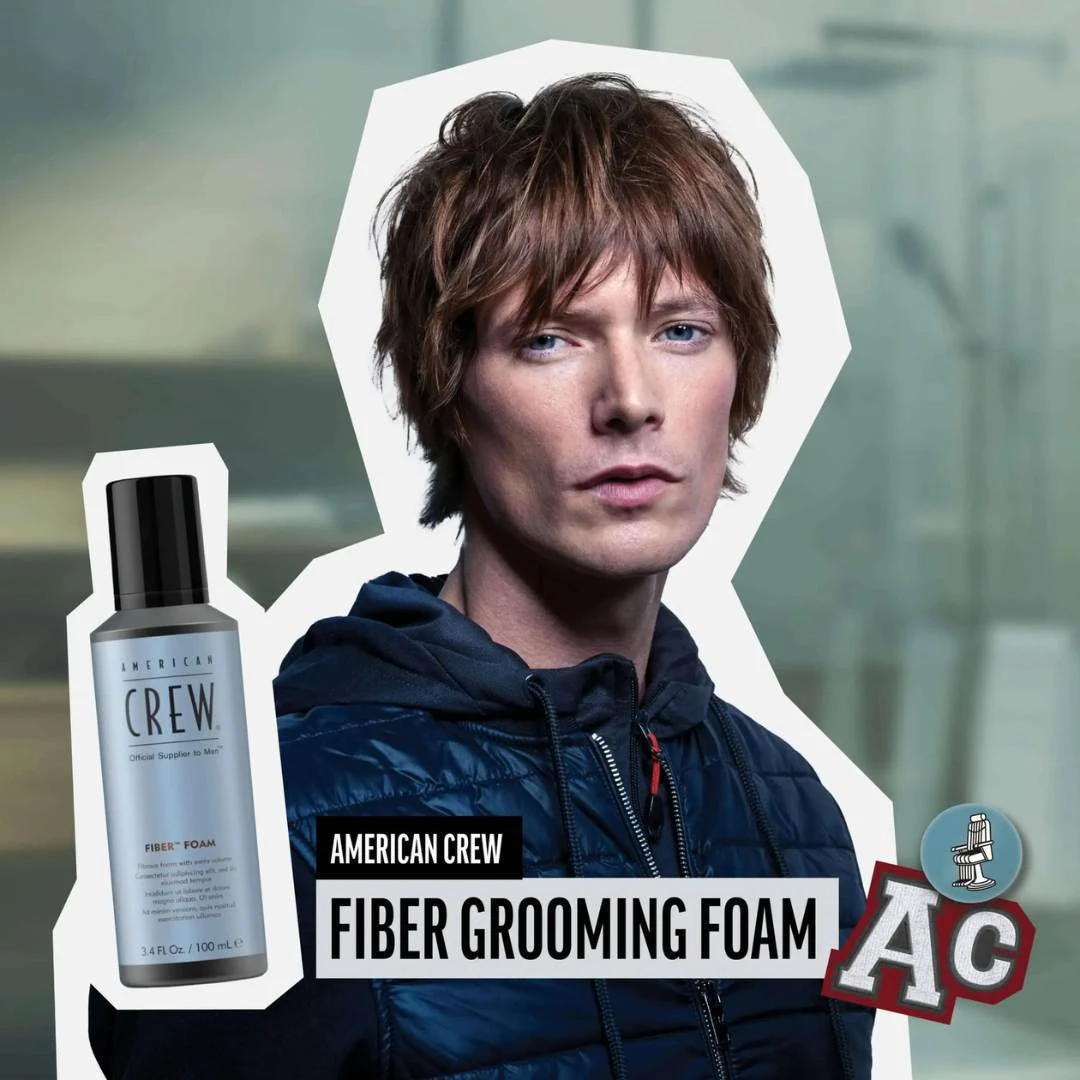 American CREW Fiber Grooming Foam 200 mL; Pena za Oblikovanje Slabe Kose