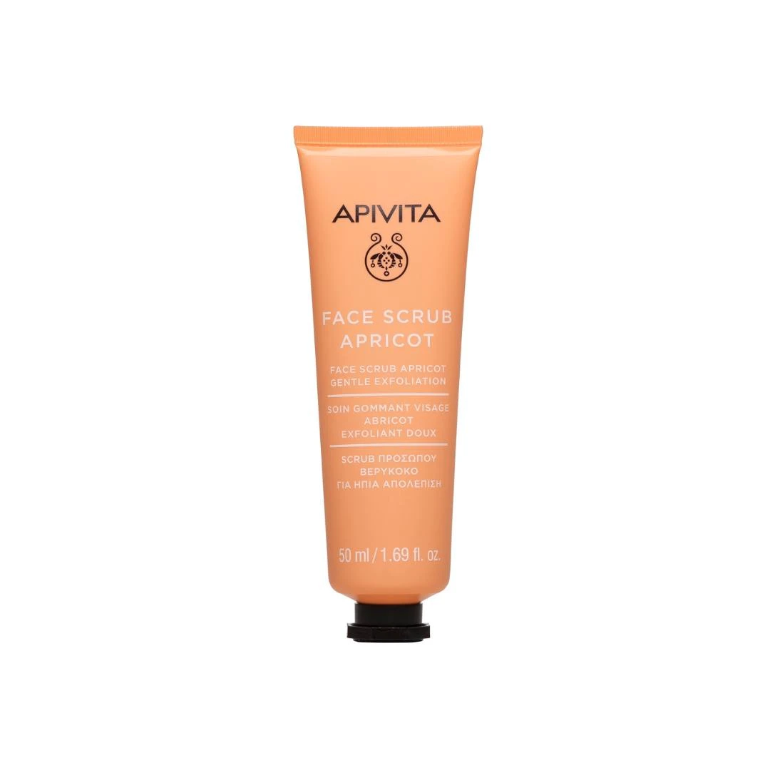 APIVITA Face Scrub Apricot Piling za Nežno Čišćenje Lica Kajsija 50 mL